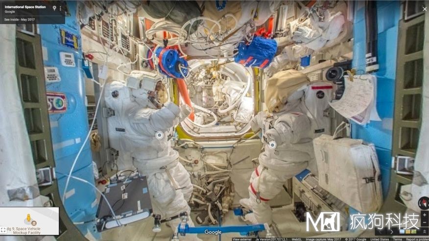 谷歌街景，你可以360°暢游國際空間站！